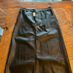 Free People Faux Leather Skirt